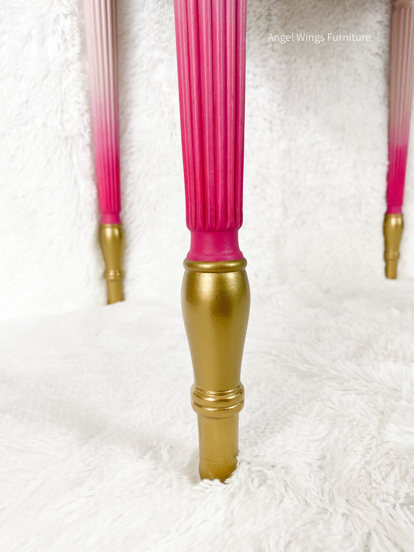 Federal Style Table. Boho Bedside Table Nightstand. Pink Gray Side Table. Girls Bedroom Furniture. Nursery Furniture. Eclectic End Table